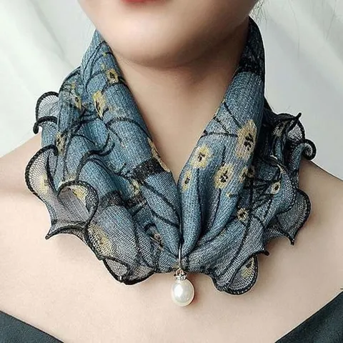 시스루 진주스카프 목주름가리개 여름 스카프 10타입 목주름가리개 여성목주름가리개 여름목주름가리개 목주름커버 쉬폰스카프