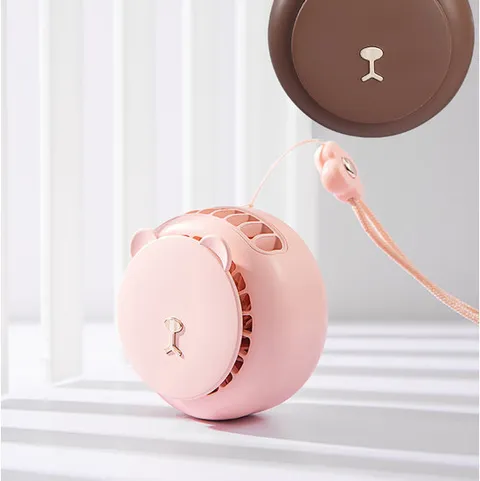 마카롱 캐릭터 선풍기 미니팬 목걸이 넥밴드 무선 선풍기