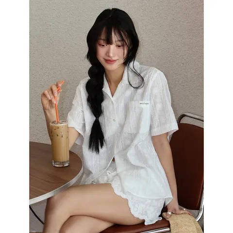 [ 롯데백화점 ][아워호프] Olive Atelier Flower Shirt - White [H25SM1-SH43-WHI]