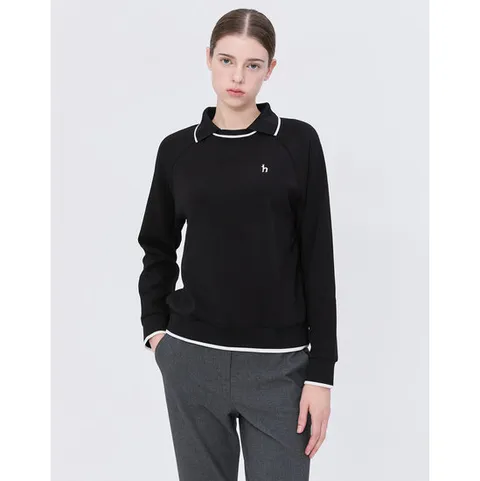 헤지스 골프 여성 24FW 가격인하스테디셀러스트레치 스웻 긴팔 폴로티셔츠 (BLACK) WWTS4C922BK