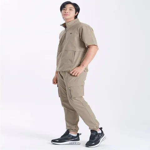 남성 다운블로우-골프웨어 윈드 아노락조거팬츠set 티셔츠 반팔 반팔티셔츠 아노락 하이넥