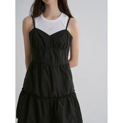 (355771LY45) [에잇세컨즈] 레이스 미니 원피스  블랙