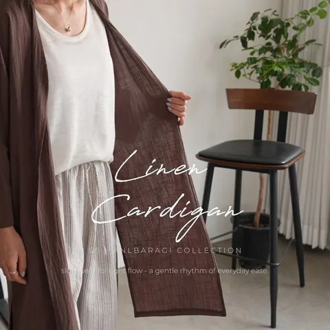 [하늘바라기]올라운드 린넨 로브 가디건