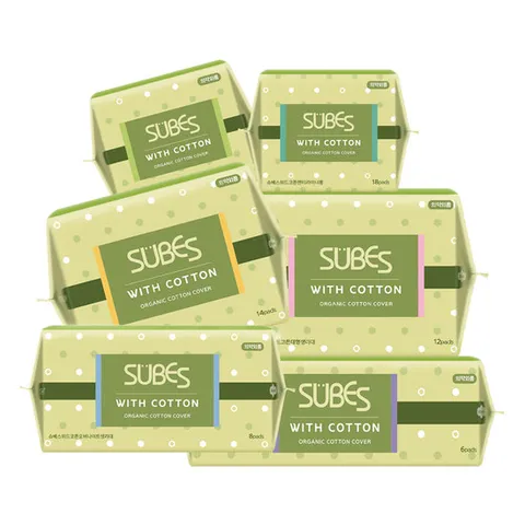 유기농 순면커버 위드코튼 생리대 1팩 / 중형 대형 슈퍼롱 오버나이트 팬티라이너 롱