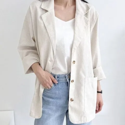 린넨 오버핏 여자 자켓 여성 여름 재킷 린넨자켓 여성여름자켓 여름자켓 여성린넨자켓 여름여성자켓