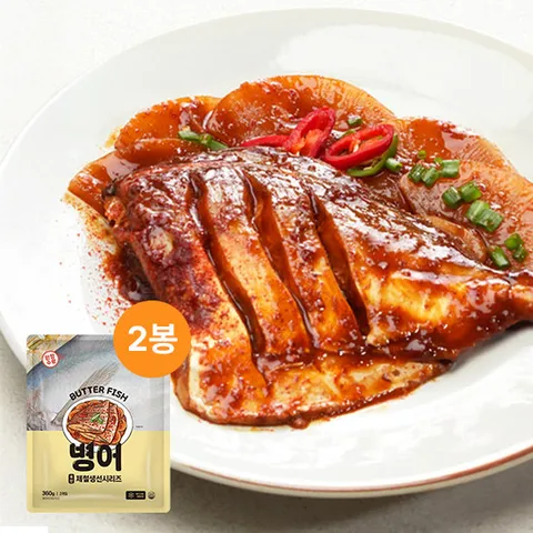 가시제거연구소 제철생선 순살 병어 360g*2팩 (팩당 2마리, 총 4마리)