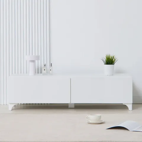 투유 폭좁은 거실장 테이블 슬림 얇은 안방 티비장 1단 (착불)