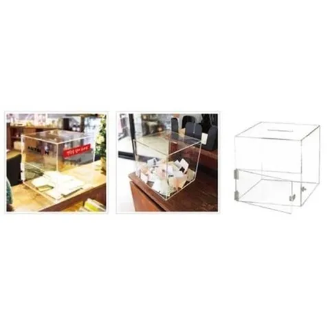 아크릴 책상 기부함 기부 상자 모금함 사무실 투명 박스 POP제작 아크릴꽂이 pop 아트 pop꽂이 메뉴판 150X150X150 광고 거치대 POP입간판 POP업체 표지판