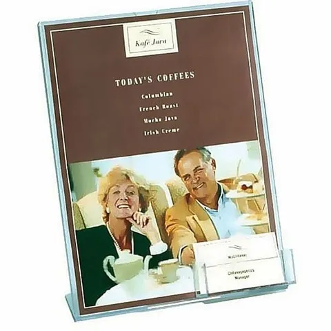 ( 명함꽂이 겸용 L자형 A4 홍보물꽂이 ) 엽서꽂이 전시장 홍보판 안내데스크 가격표시판 전시판 아크릴꽂이 진열대 전시대 안내물꽂이