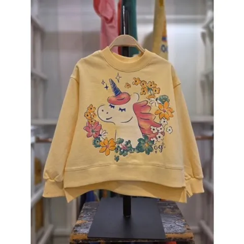 [ 현대백화점 ][매직에디션HU]오그오그오그-OG53-TS002YE 유니콘 프린트 맨투맨 가을 FW 티셔츠  아동복 선물 현대울산