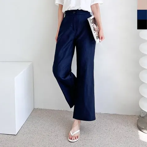 여성 편한 여름 린넨와이드 뒷밴딩 9부 팬츠 여성바지 여성린넨바지 린넨바지 바캉스룩 신혼여행바지 여름바지 남성여름바지 여름편한바지 마바지