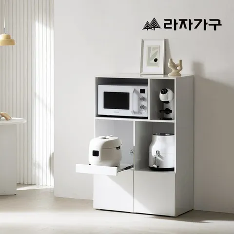 라자가구 에비아 3단 렌지대 주방 수납장 800