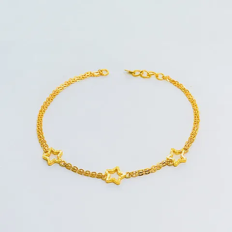 [베티블루] 995 999 24K 순금 트리플 스타 별 여성 여자 11.25g 금 팔찌
