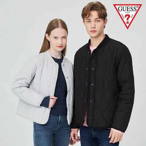 [ 롯데백화점 ][게스(진)]남여공용 페더라이트 퀄팅 점퍼 MN3W9880