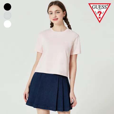 [ 롯데백화점 ][게스(진)]여성 쁘띠하트로고 반팔티 OO2K2475