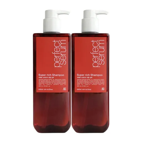 미쟝센 퍼펙트 슈퍼리치 세럼 샴푸 680ml x2