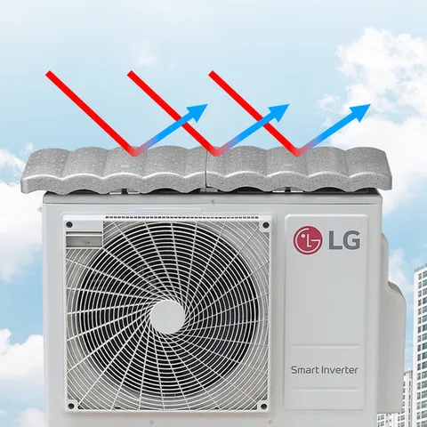 윈드비 에어컨 실외기 커버 덮개 가림막 열차단 난연 절전 햇빛가리개 차양