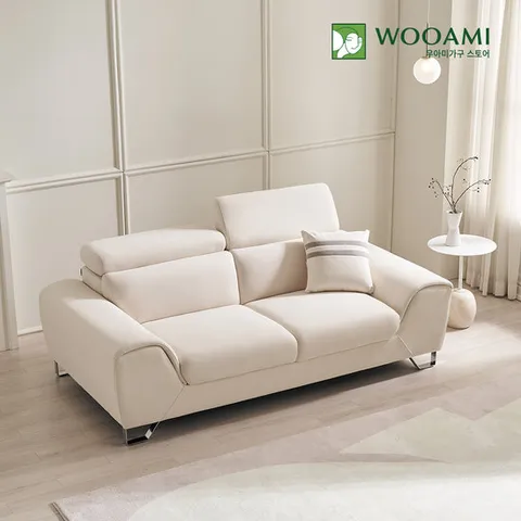 [리퍼]우아미 클라인 헤드틸팅 아쿠아텍스 3인용 아이보리 소파