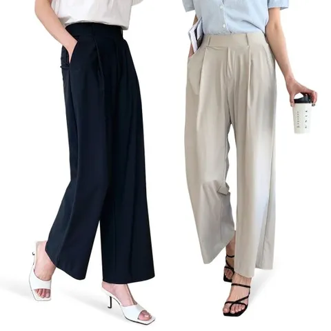 여성 골프바지 냉감 슬랙스 와이드 팬츠 국산 여름바지 쿨링