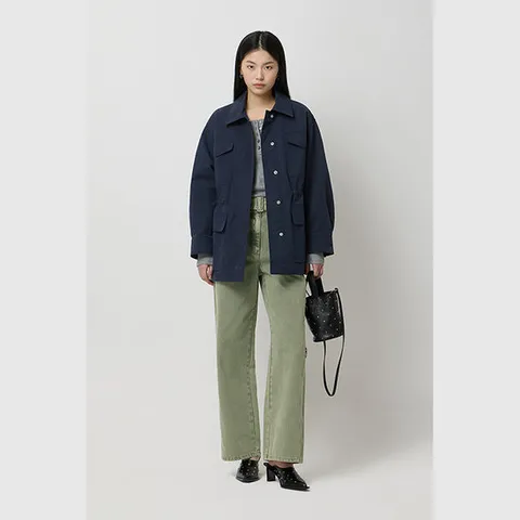 [시슬리] [Online Exclusive] 아웃 포켓 야상 점퍼_SAJP80531NY