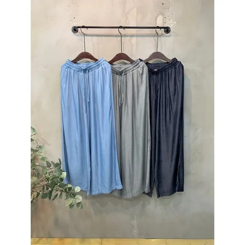 씨샵인더룸 / 이요 텐셀 밴딩 일자 와이드 팬츠 3color