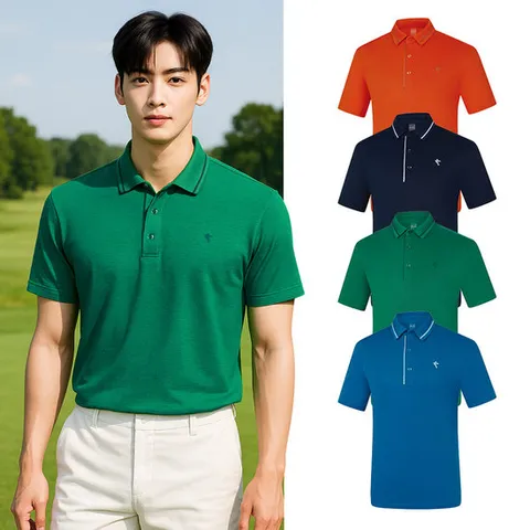 [비티알공식] 비티알 남성 경량 슬러브소재 골프 반팔 카라 티셔츠