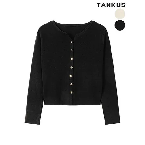 [탱커스]여성 베이직 심플 크롭 가디건
