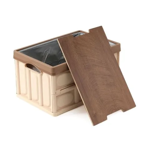 30L 베스트 캠핑 폴딩박스(+방수백) (베이지) 캠핑박스 캠핑수납박스 캠핑수납함 소품정리박스 소품정리함