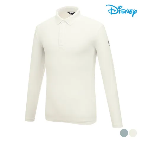 [디즈니골프]남성 심플 베이직 긴팔 카라 티셔츠 DM3MTS002