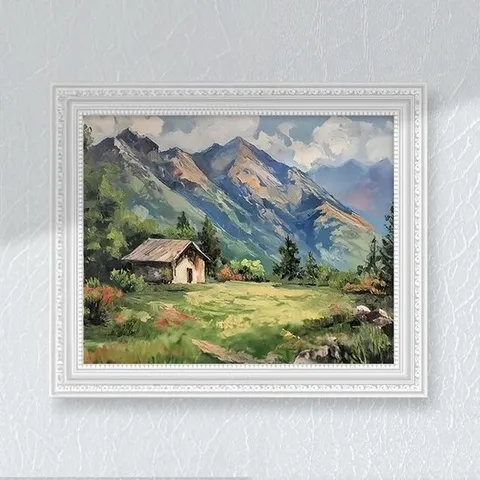 산속의집 풍경화 숲속 그림 액자 DIY 그림그리기 취미 미술 인테리어 유화세트