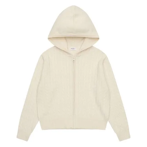 [에꼴리에]여자 봄이월 케이블니트후드점퍼(25A5054)