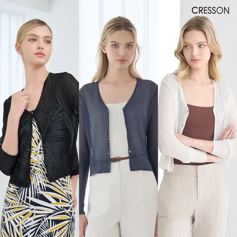 크레송 25SS 시스루 썸머 니트 가디건 C252B907A (3컬러)