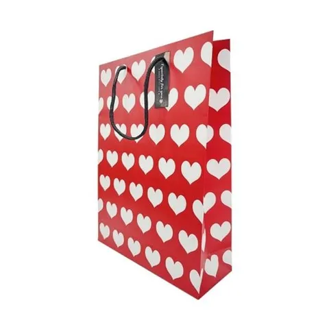 (기븐) 하트쇼핑백(대) 레드/290x100x385mm (1개) 부품 소모품 자재 파츠