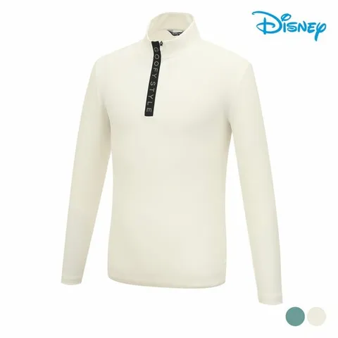 [GS] 디즈니골프 남성 레터링 반집업 하이넥 하프넥 티셔츠 DM3MTS004
