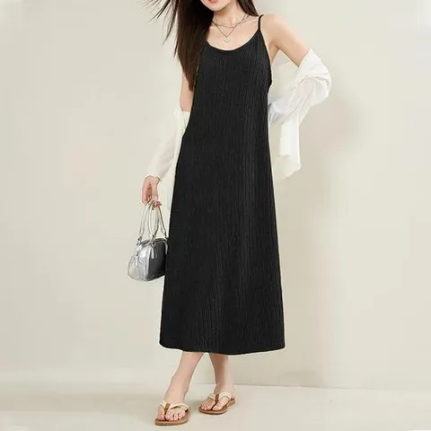 플리츠 끈나시 원피스 2color 플리츠 끈나시 원피스 2color LM-0664