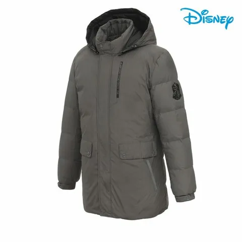 [GS] 디즈니골프 남성 덕다운 아트웍 와펜 후드 미디 패딩 점퍼 DM4MJP031