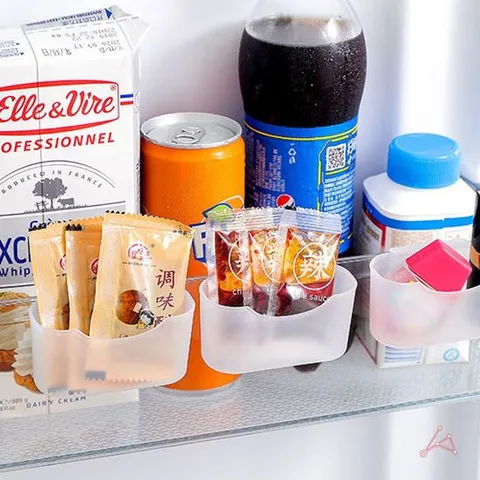 냉장고 수납정리함 미니 클립 냉장고 보관용기 2P 냉동고정리용기 냉장고정리함 냉장고수납 냉장고정리 보관통 냉장고정리용기 냉장고수납정리함