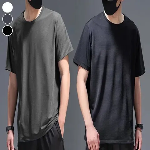 러닝티셔츠 남성 쿨티셔츠 여름 반팔 냉감티 운동복 헬스복 3색