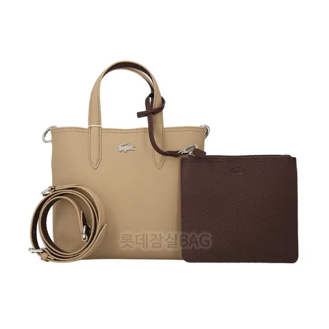 [ 롯데백화점 ][라코스테]NF4612A55N 안나 ANNA 크로스 토트백 - R39베이지 JS