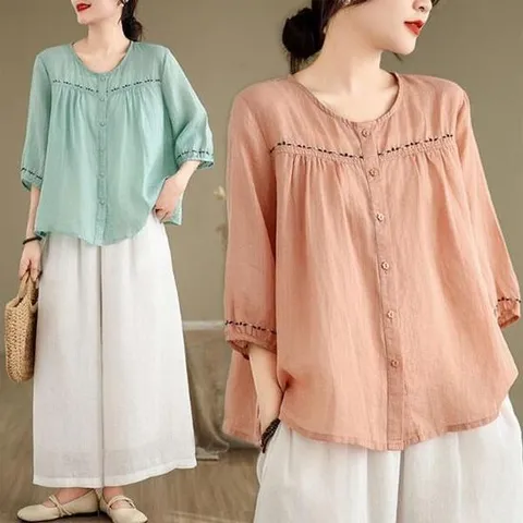 아트박스/이룸 라인 하트 무드 로맨틱 블라우스 셔츠