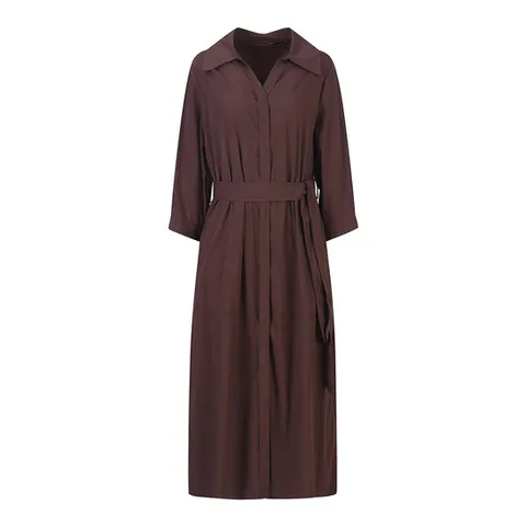 [ 롯데백화점 ][씨]히든버튼 스키퍼 7부 롱 원피스 - SJOAH2502