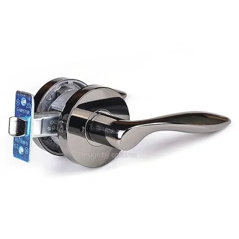 아현합금 재질의 레바형 손잡이 (낱개) 방화문손잡이 문고리 문손잡이 도어부속 현관레바