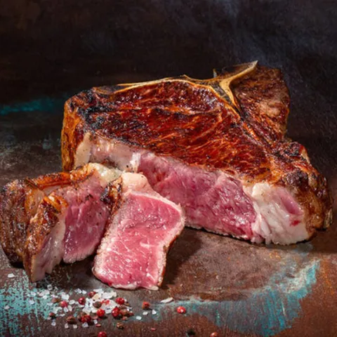 Fresh 블랙앵거스 초이스등급 3.5cm 티본 스테이크 800g 등심 안심 소고기