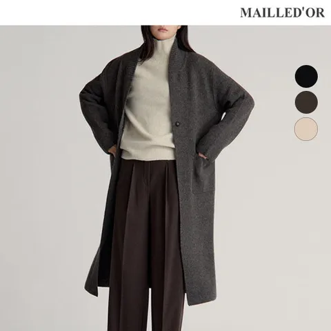 [홈쇼핑인기]마예도르 울 캐시미어 블렌디드 롱 니트코트