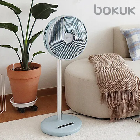 보국 써큘레이터 선풍기 BLDC 공기순환기 저소음 스탠드 리모컨 블루