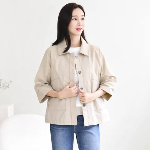 [드리다]드리다 여성 봄 여름 가벼운 바스락 7부 빅사이즈 하프