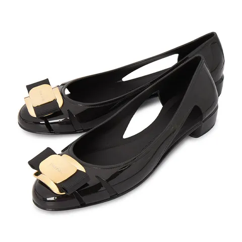 페라가모 바라 보우 플랫슈즈 NARA JELLY 0785441 (발볼 C)