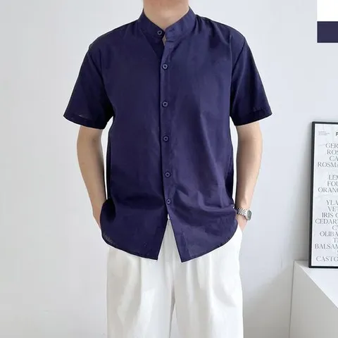 남자 린넨 셔츠 반팔셔츠남방 셔츠 남방 린넨 반팔 반팔셔츠