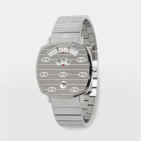 구찌 인터로킹 G 35MM 그립 메탈 손목 시계 584267 I1600 8504