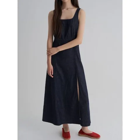 (325871LP6R) [에잇세컨즈] 데님 레이어드 원피스  네이비